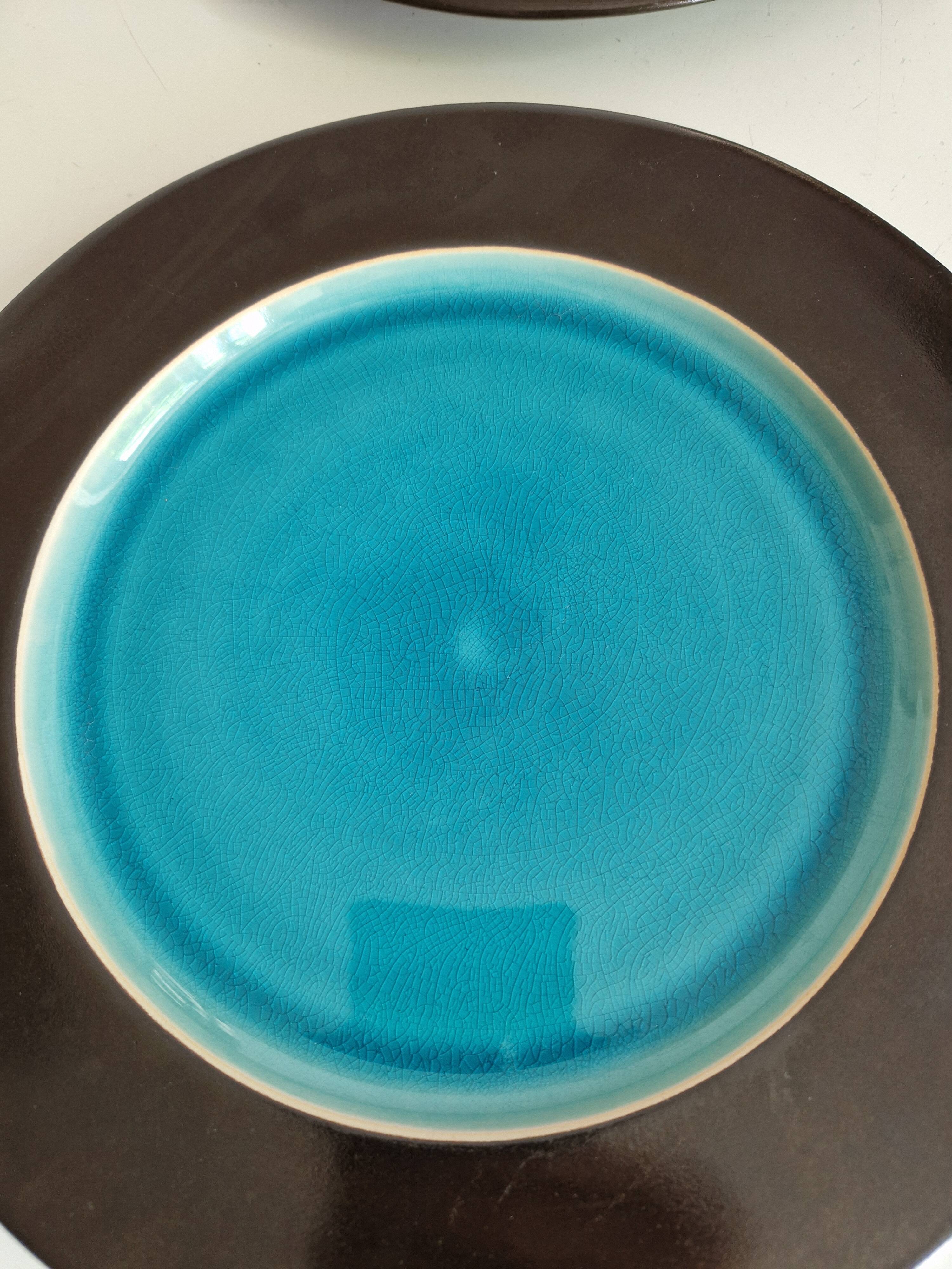 Set of 6 Flat Plates Geneviève Lethu Model Salomé
