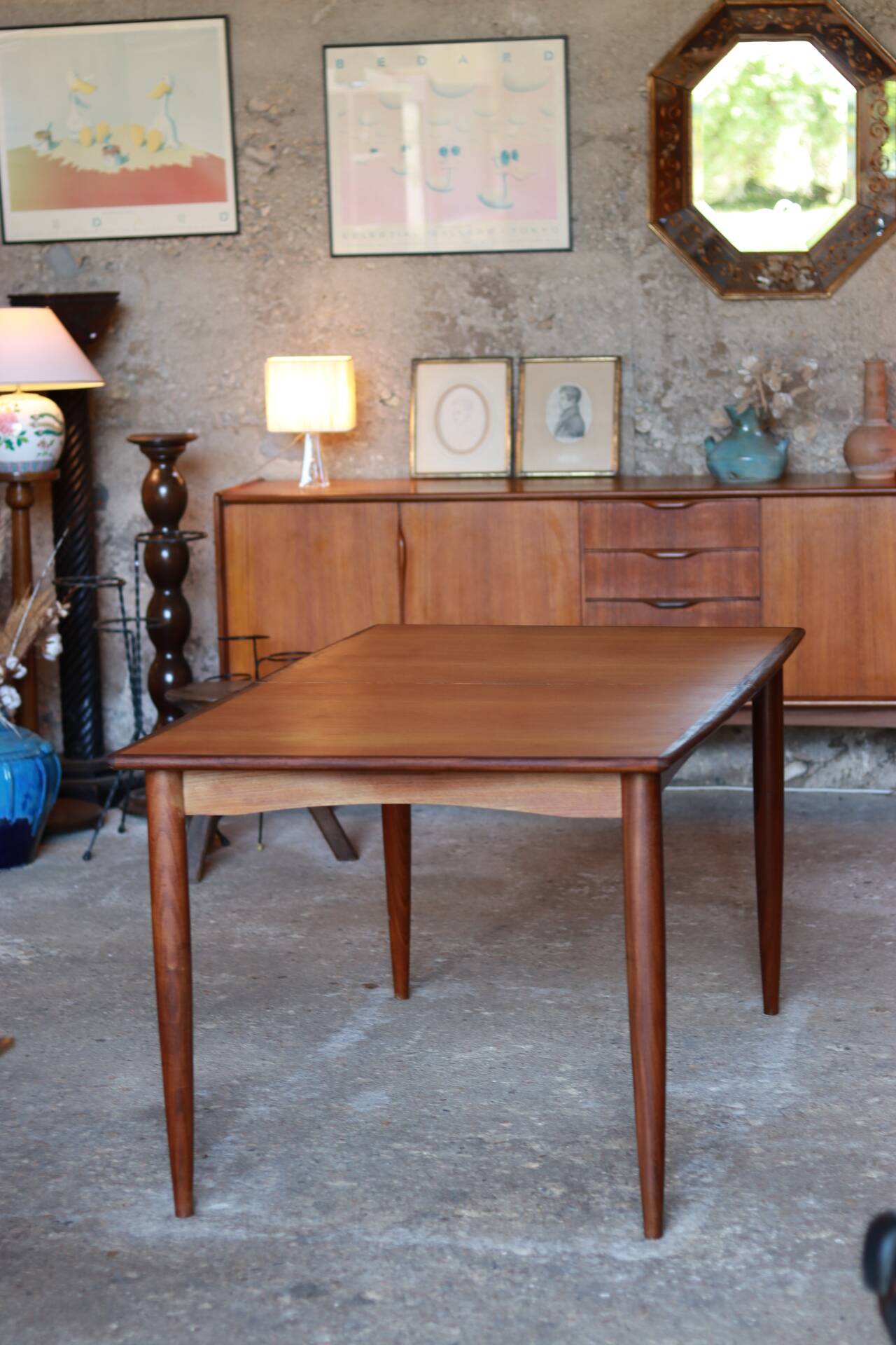 Johannes Andersen, teak and rosewood table