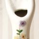 Soliflore ring in porcelain hand tattooed flowers