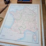 Imprimée en 1896, la France et ses départements.