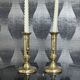 Pair of brass push candle holders – Late 19th century