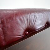 Pair of vintage leather armchairs , Czechoslovakia 1970s