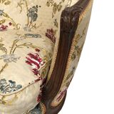 Corner armchair in carved beech, stamped jean avisse, 18th century