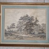 Jacobus Theodorus Abels (1803-1866) - Brown ink drawing on paper