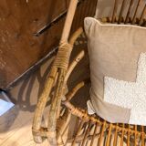 Fauteuil en rotin vintage