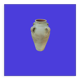 Terracotta potiche with 60s handles