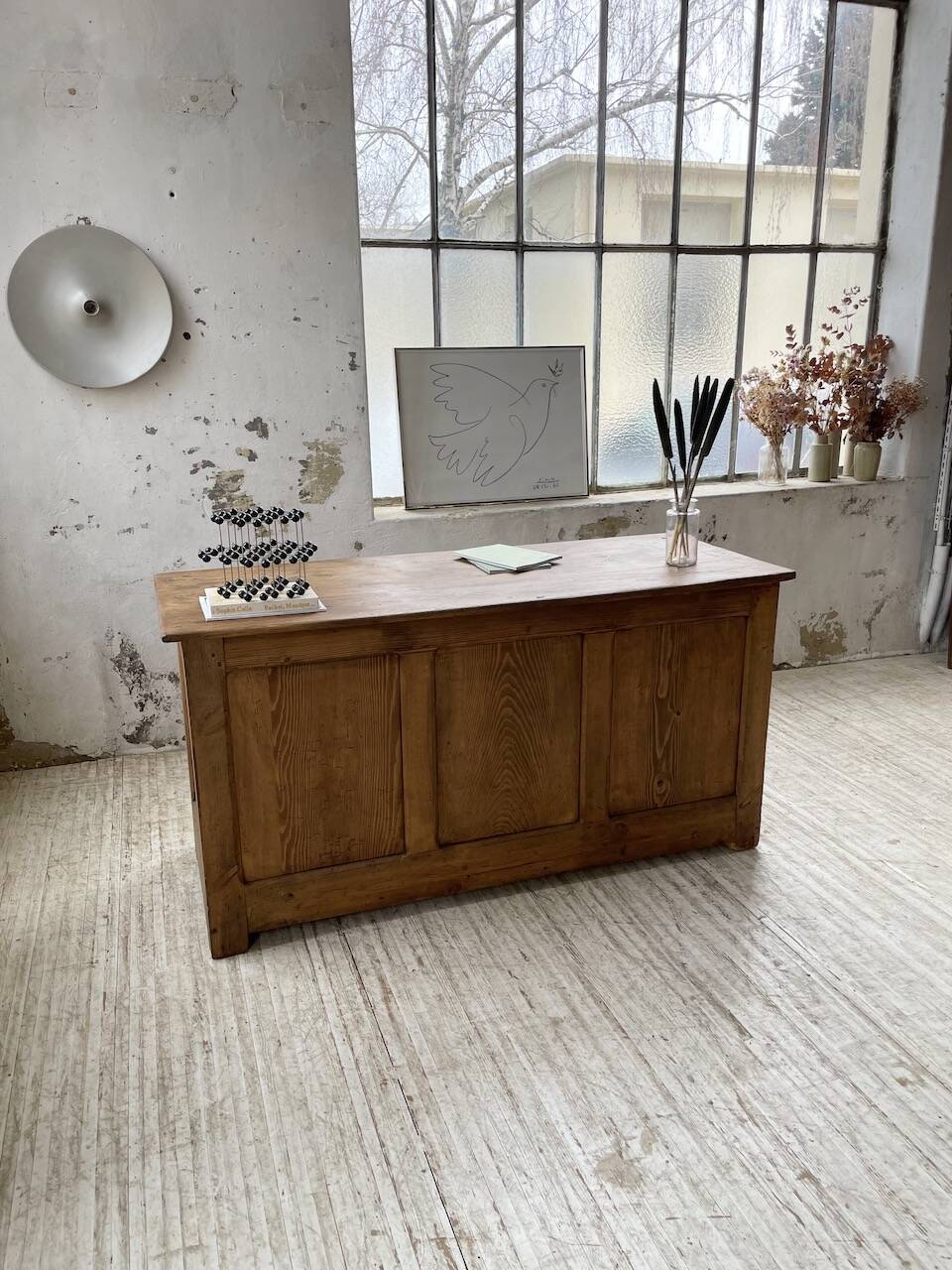 Oak and pine counter 1950