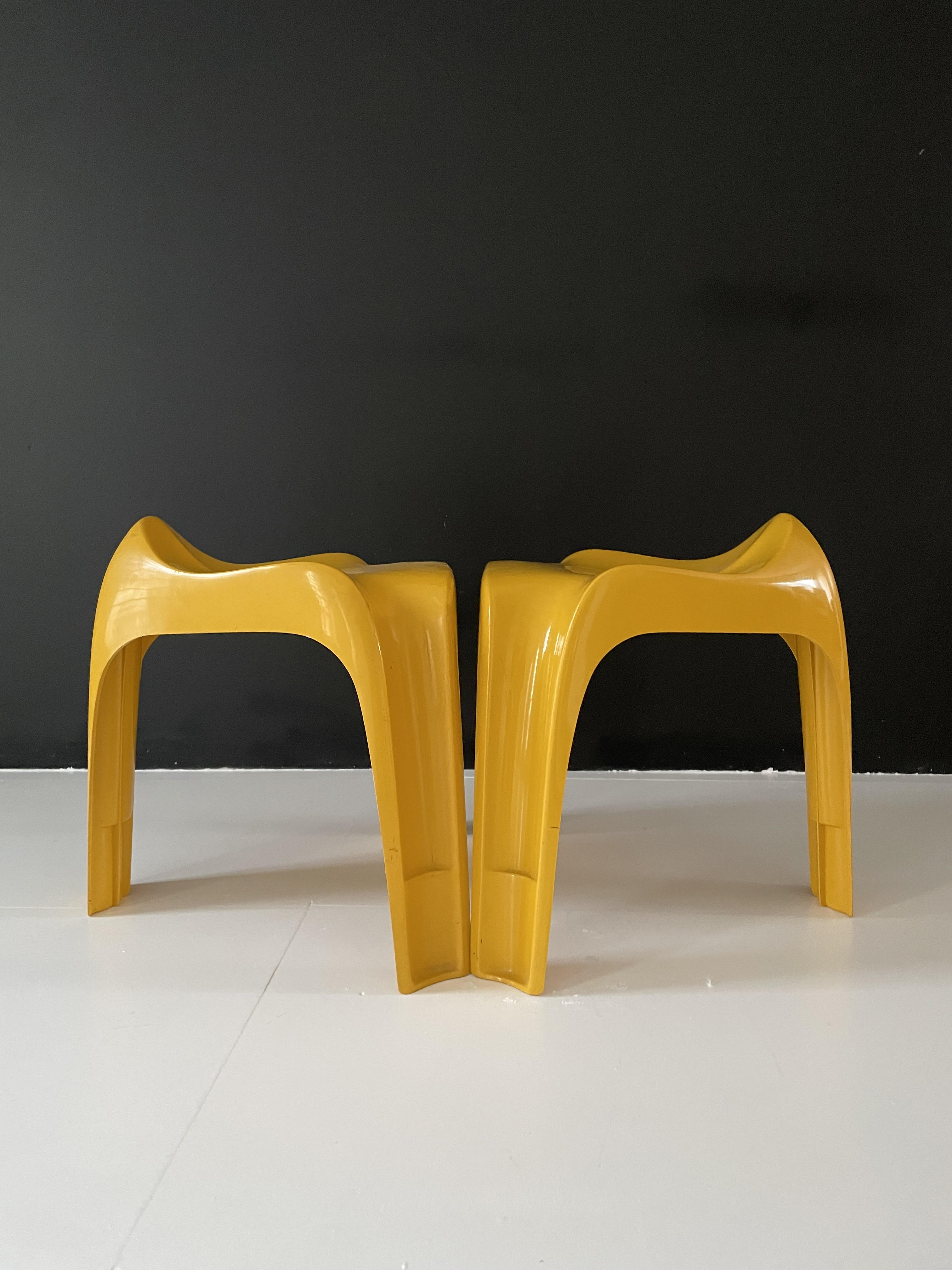 Pair of stools by alexeander begge for casala, 1970