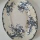 Antique oval earthenware dish – “Iris” model Clairefontaine