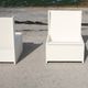 set de 3 fauteuils brutalistes, boit peint, années 60