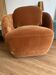 Fauteuil boule alpine AMPM velours Orange