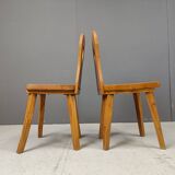 Vintage brutalist dining chairs, 1960s