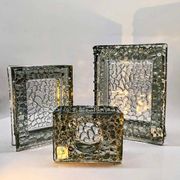 1970s very Rare Set of 3 Book shaped Ashtrays in Murano Glass by Antonio Im