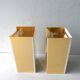 Pair of gold metal and frosted glass sconces