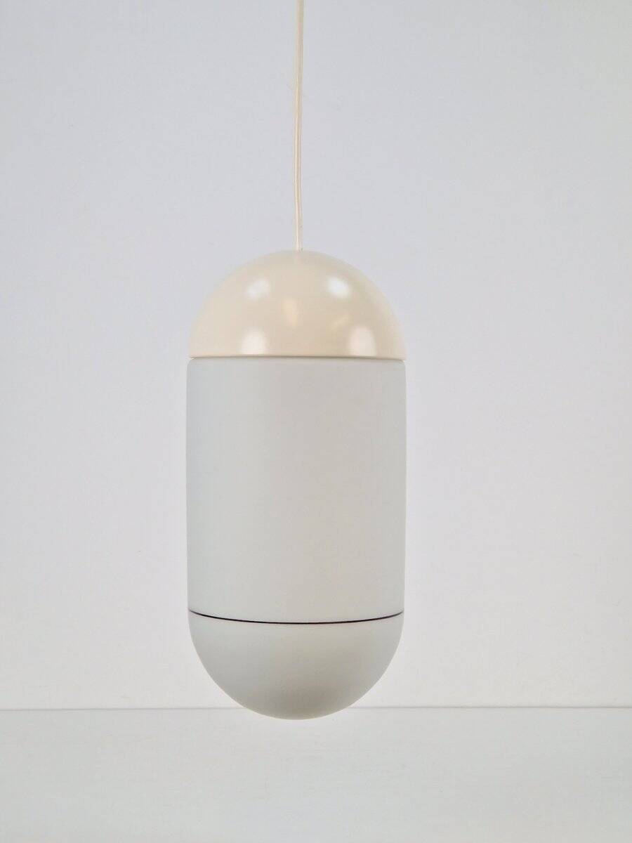 Vintage Pill Pendant Lamp in Milk Glass from Peill & Putzler, Germany, 1960s