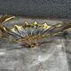 Centre de table / vide poche vintage cristal cofrac transparent et or - 60´