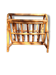 Magazine rack vintage rattan