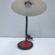 Lamp red metal of the years swivel Aluminor table 80 vintage
