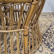 Fauteuil en Rotin Bambou vintage 1950s design -H85cm