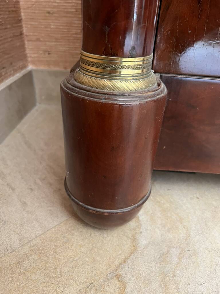 Secrétaire Empire en Acajou Flammé et Marbre Noir – XIXe Siècle