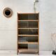 Vintage bookcase in solid oak.