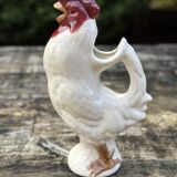Rooster pitcher in cracked ceramic Art Deco style