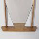 Italian design 1960s vintage wall mirror with shelf
