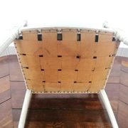 Fauteuil canné de style Louis XV bois laqué