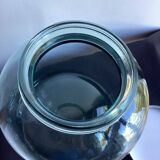 Large green glass jar