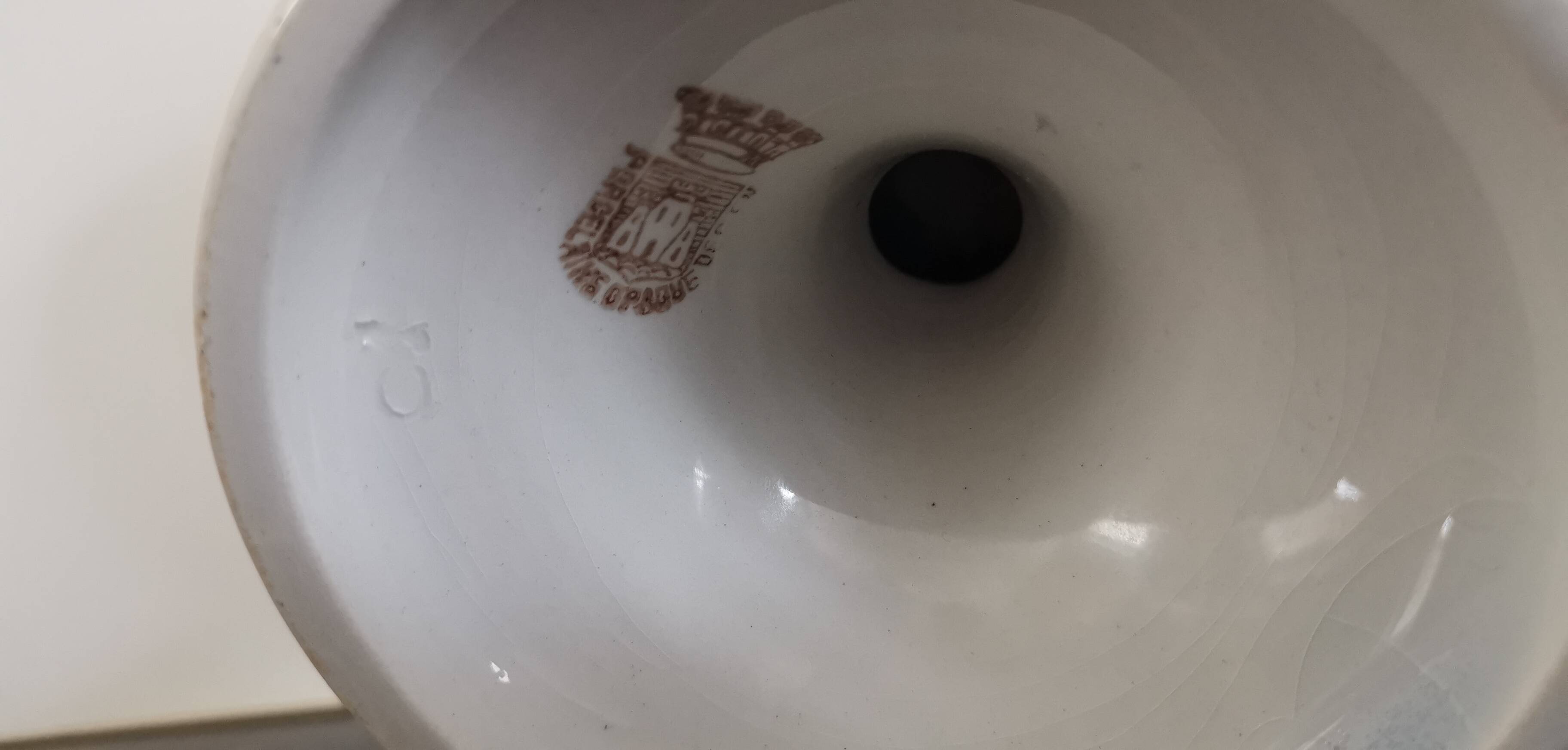 Old compotier iron earth gien green garland 1900-1930