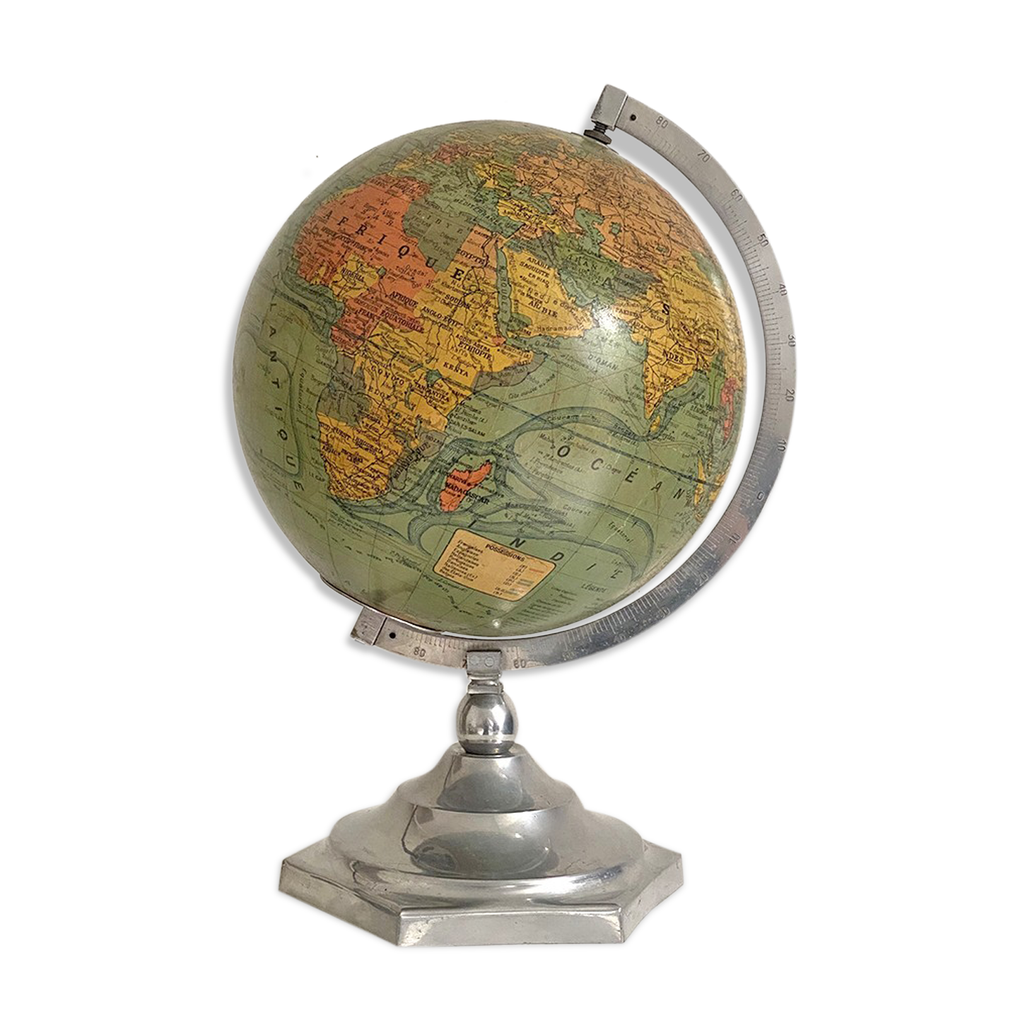 Luminous glass globe early twentieth century