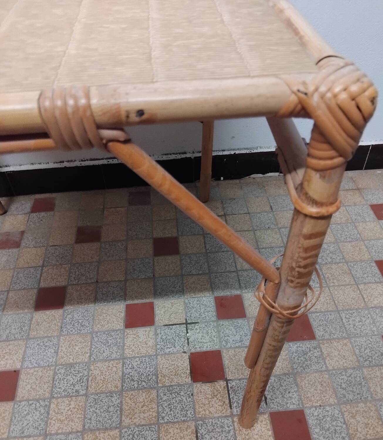 Set of 3 Vintage Rattan Coffee Tables