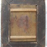 Oil on canvas - Portrait of a woman - costume and tradition - 19th century gilded wood frame