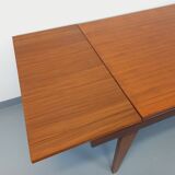 Vintage Scandinavian 50s 60s teak dining table with extension