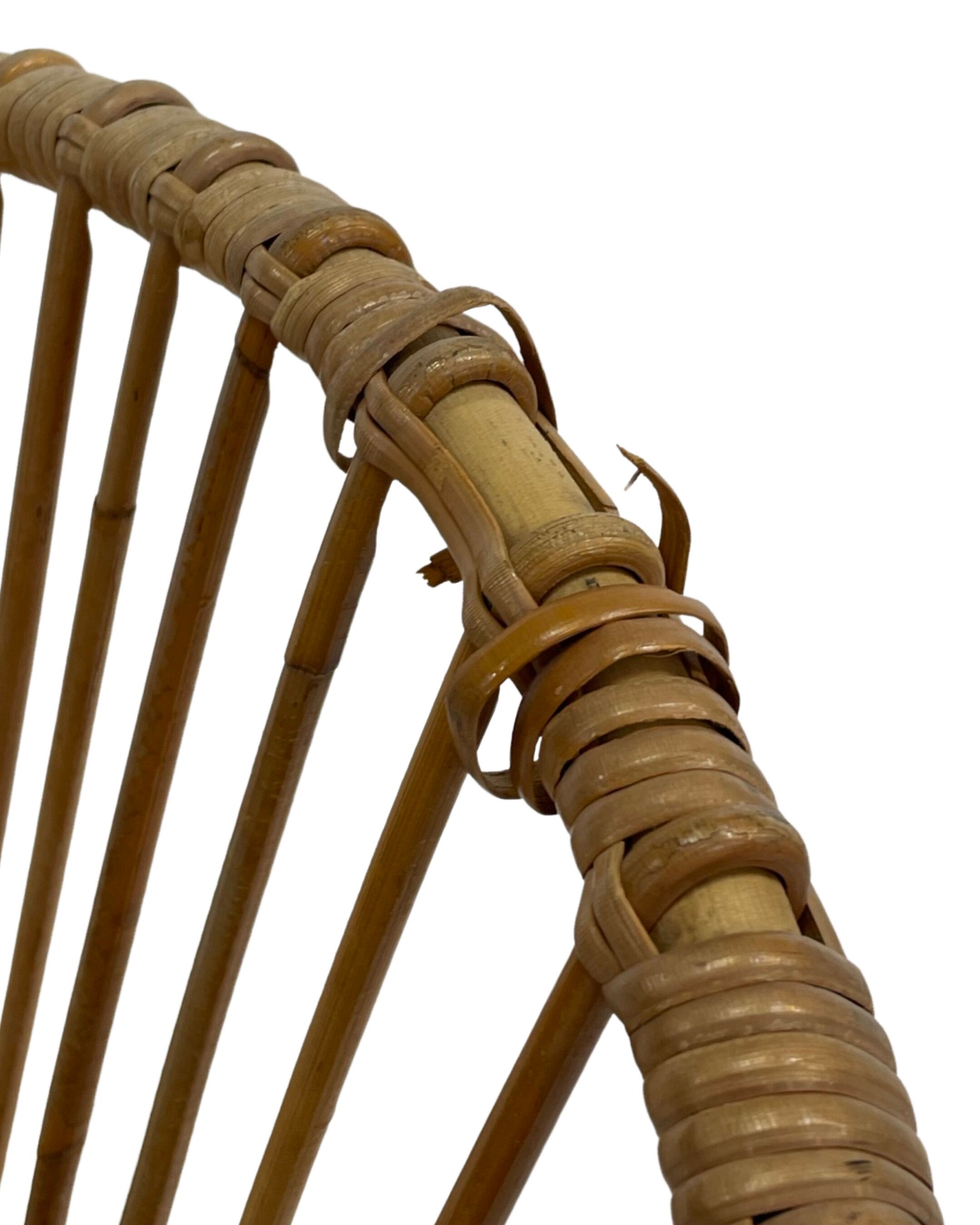 Rattan chair by Dirk van Sliedregt Rohe Noordwolde 1960 in the Netherlands