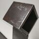Paire de chenets modernistes acier design années 70/80