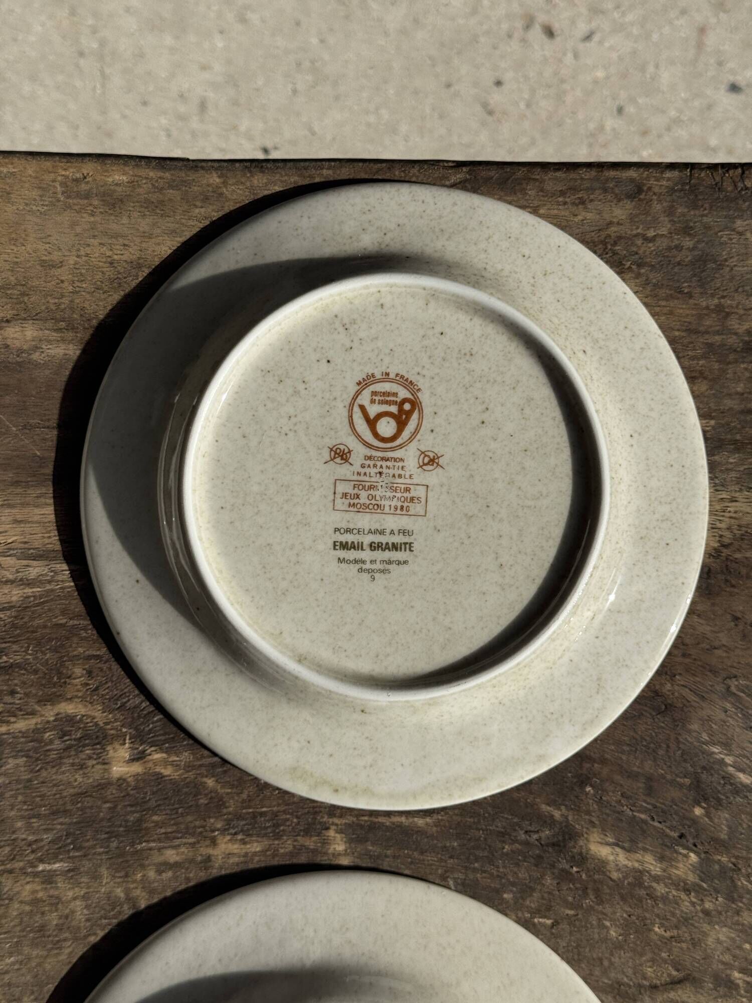 Set of 9 small dessert plates in porcelain from Sologne JO Moscow 198