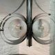 Vintage Space Age chrome and glass chandelier from the 1970s.