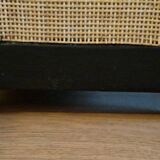 Wooden and cane chest unit
