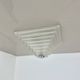 Cubic satin white glass wall light by glashütte limburg attrib., germany 1980s