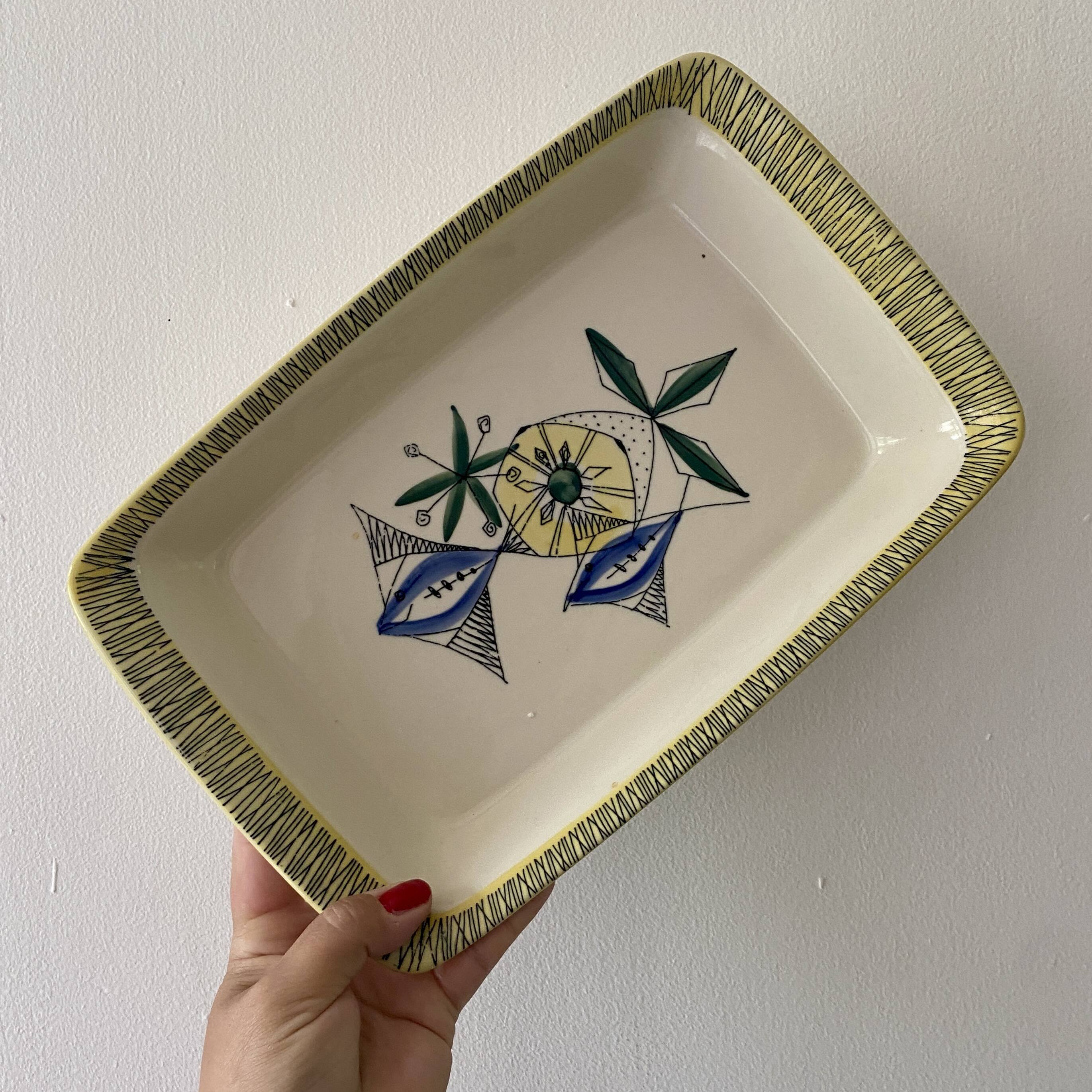 Set of 3 vintage serving dishes from the Flamingo series by Stavangerflint