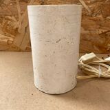 Antique vintage polished stone cylinder lamp