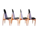 Rare dining chairs by Miroslav Navratil, made in former Czechoslovakia, 1960s, set of 4