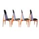 Rare dining chairs by Miroslav Navratil, made in former Czechoslovakia, 1960s, set of 4