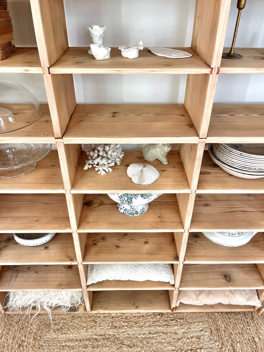 Vintage industrial workshop shelf