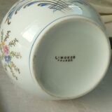 Limoges porcelain chocolatiere with its moussoir