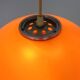 Space Age Orange & White Ceiling Lamp, Italy, 1970s