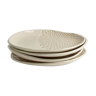 Lot de 4 assiettes blanca craie s