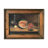 Still life painting with watermelon early twentieth century 83x62 cm