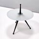 Tripod Beech and Glass Side Table, Italy, 1980s